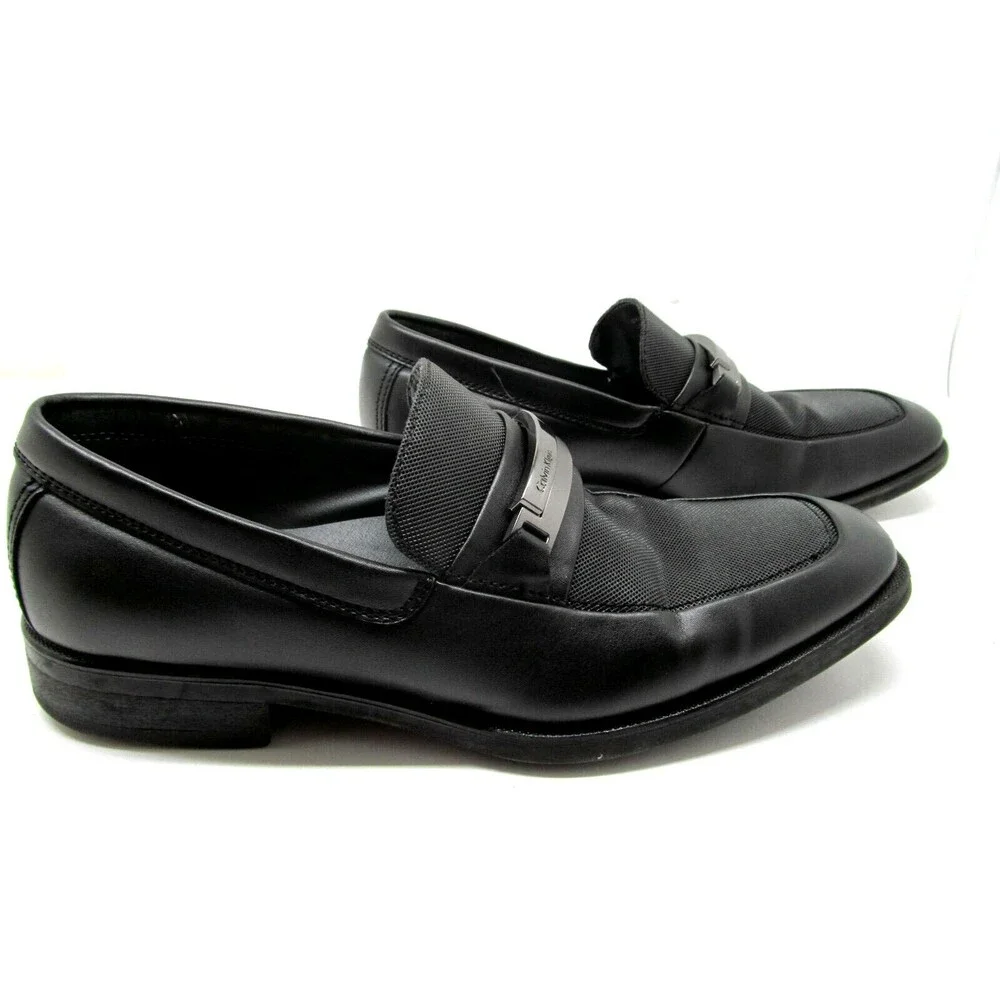Calvin Klein Ervin Black Horse bit Loafers Size US 8.5 M